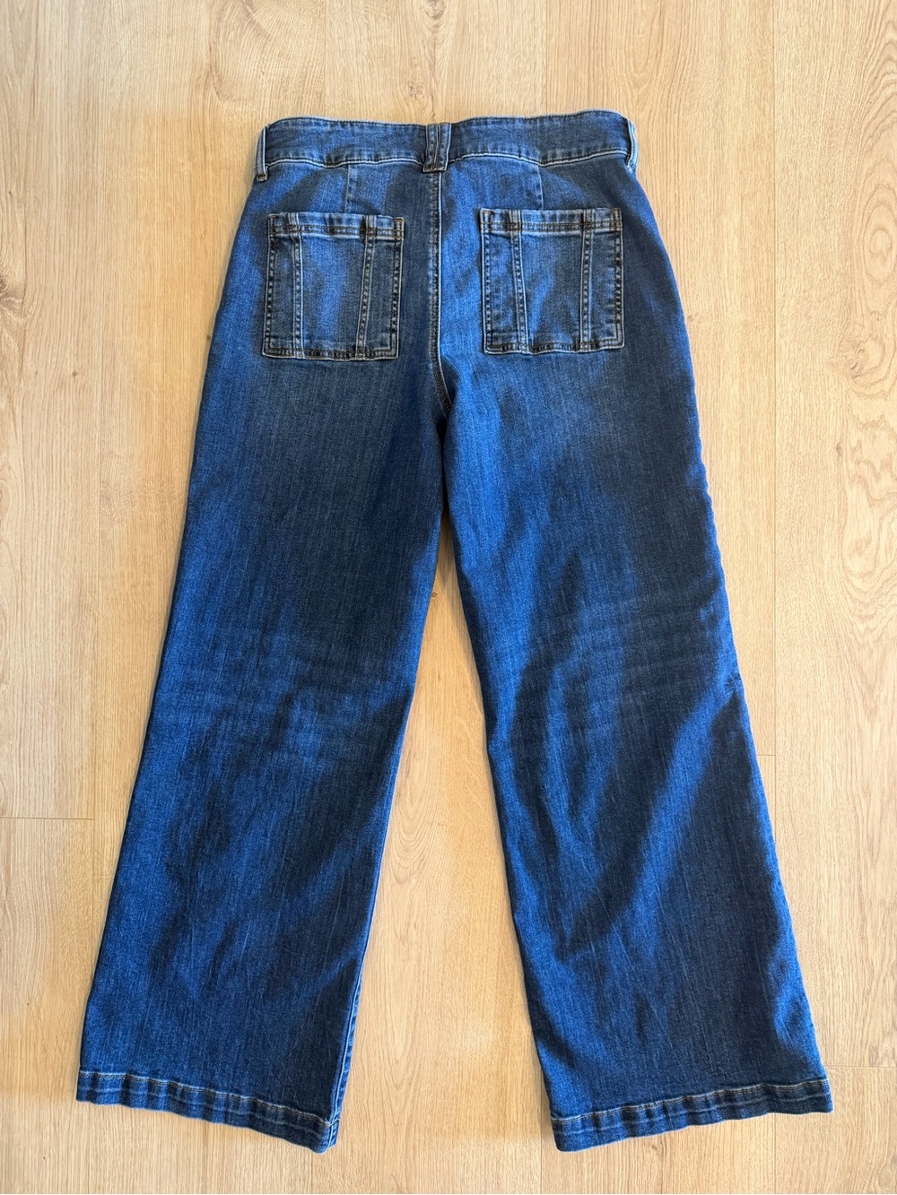 KUT from the Kloth Women’s Jodi High Rise Wide Leg Blue Denim Jeans Size 12 - Picture 7 of 13